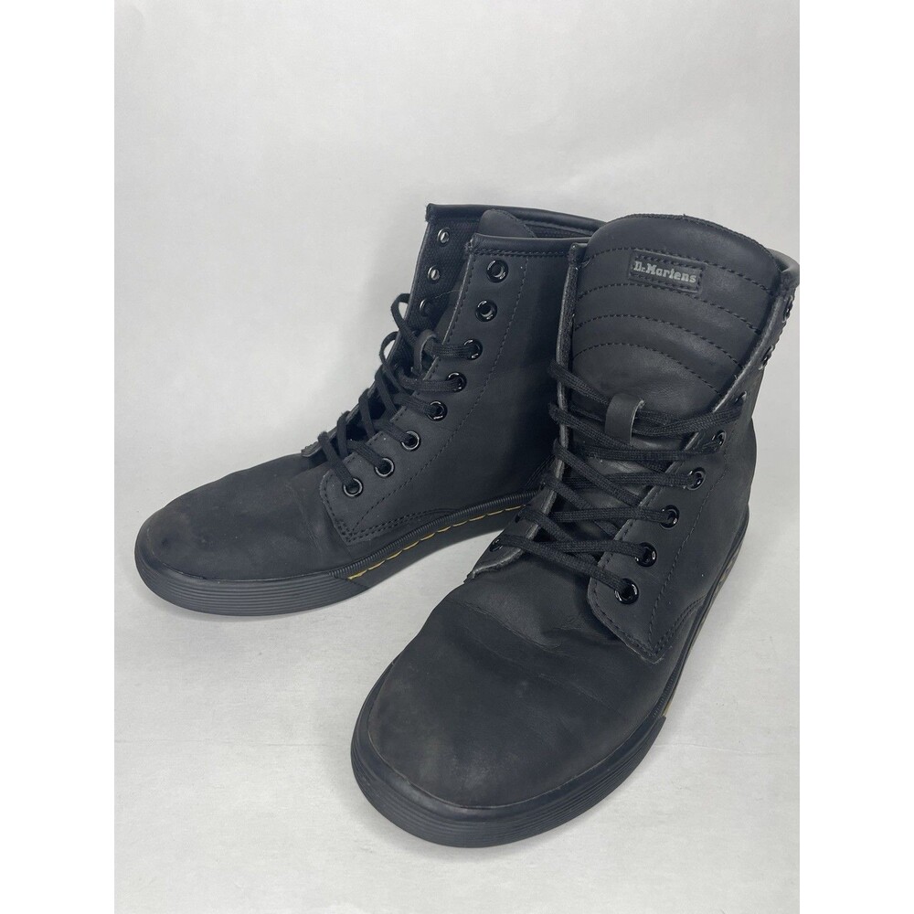 Dr. Martens Combs Leather/Casual Boots/Black /Wyoming AW004 (Mens Size 7)